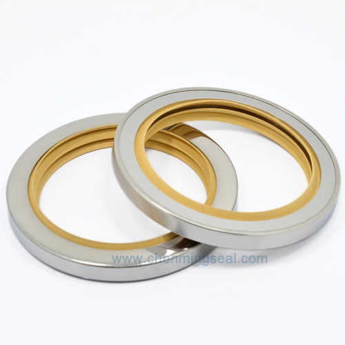 Triple Lip PTFE Oil Seal Stainless Steel Housing for oilless